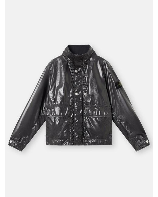 Stone Island Black 4100016 Mussola Gommata-Tc for men
