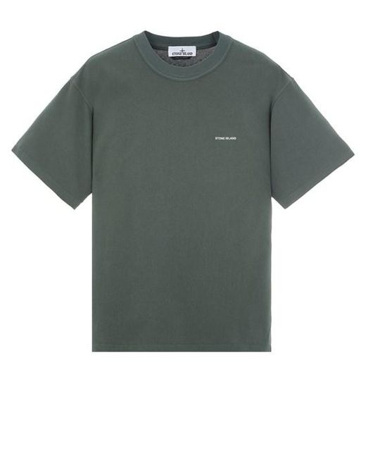 T-shirt a maniche corte cotone di Stone Island in Green da Uomo