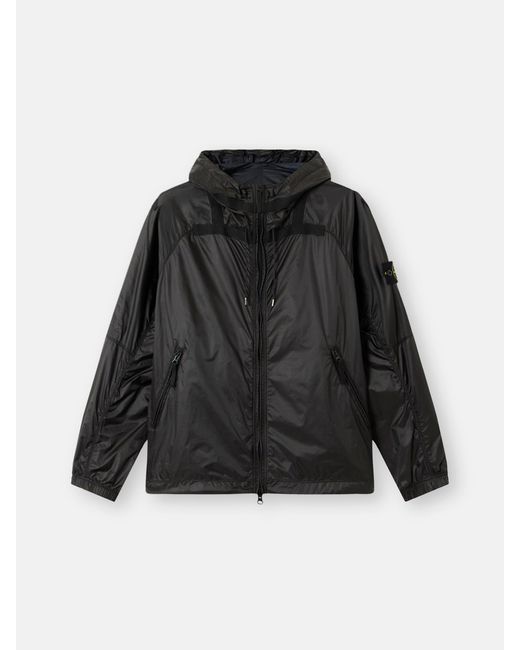 Stone Island Black Q100008 Ripstop Light Ht Nylon for men