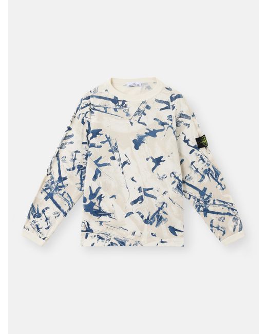 Stone Island Multicolor 6100036 Scan Camo On Textured Jersey for men