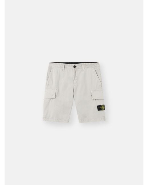 Stone Island Natural L100018 Organic Cotton Stretch Broken Twill 'Old' Effect for men