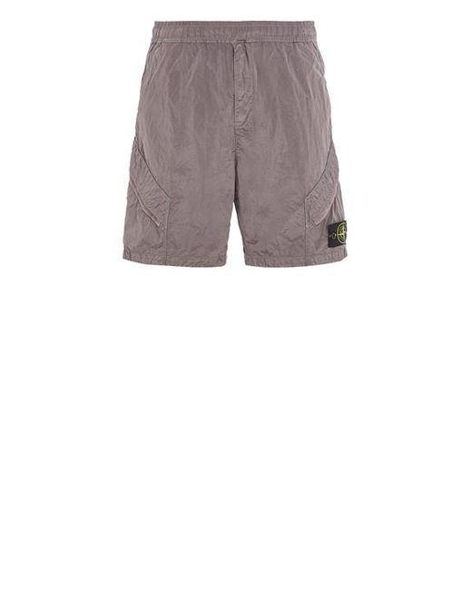 Stone Island Gray Bermuda Shorts Polyamide for men