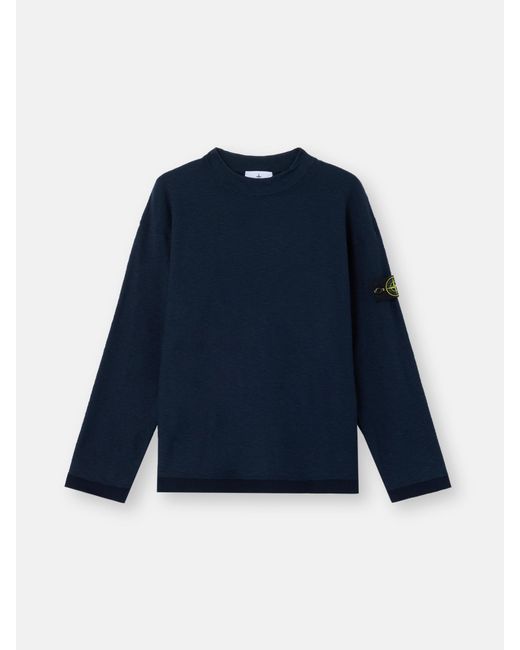 Stone Island Blue 5100044 Plush Stitch Organic Cotton Nylon for men
