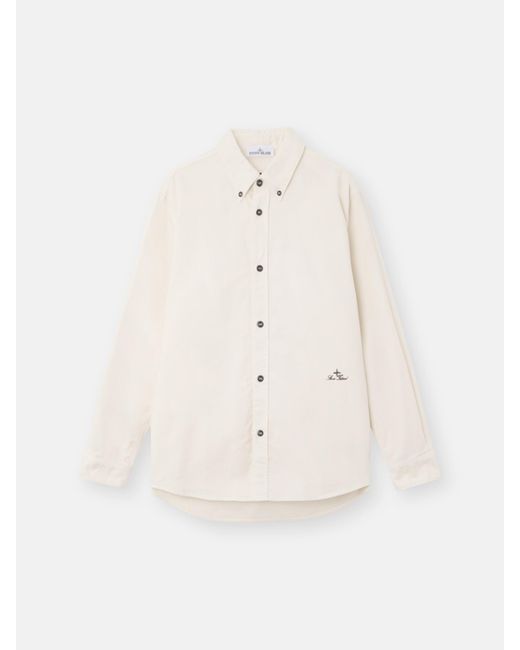 Stone Island White 1100004 Organic Cotton Oxford for men