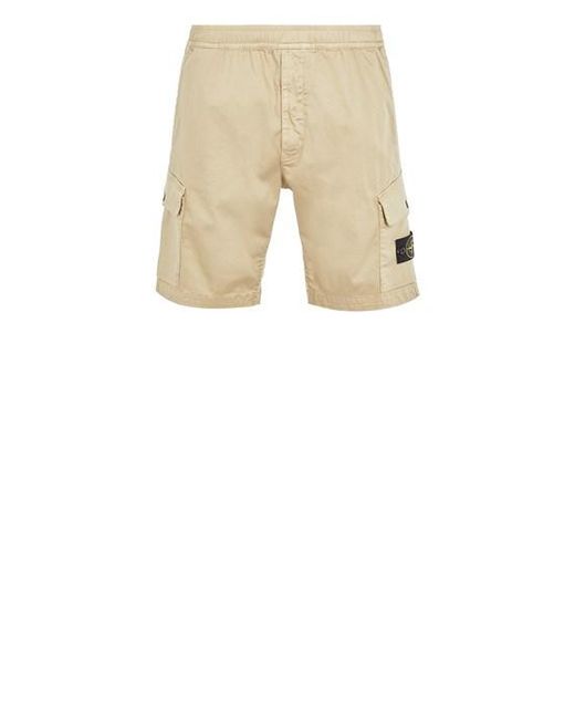 Stone Island Natural Bermuda Shorts Cotton, Elastane for men