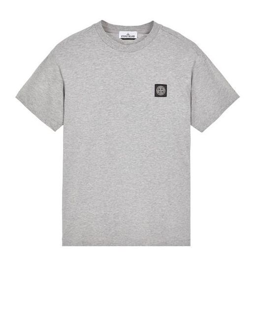 T-shirt manches courtes coton Stone Island pour homme en coloris Gray