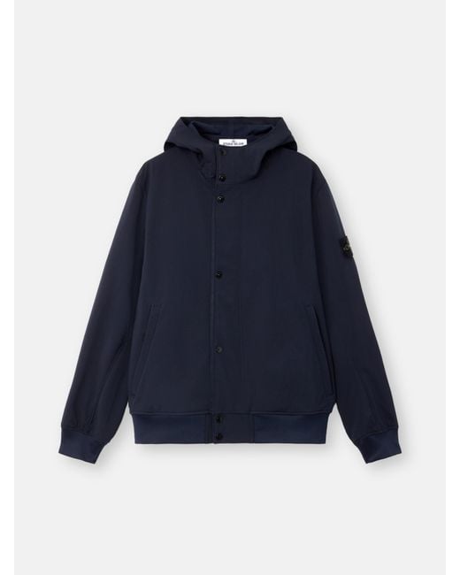 Stone Island Blue 4100118 Light Soft Shell-R E. Dye Technology for men