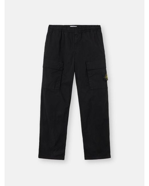 Stone Island Black 3100020 Stretch Organic Cotton Twill for men