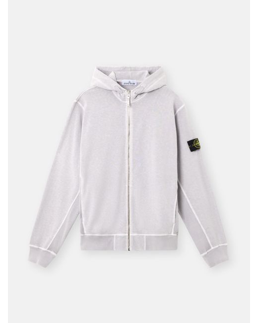 Stone Island 6100021 Malfilé Fleece 'Old' Effect in Purple für Herren