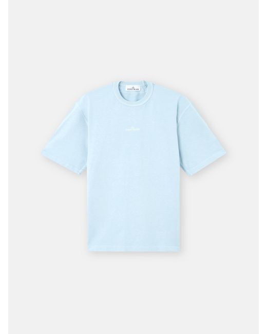 Stone Island Blue 2100025 Combed Organic Cotton Jersey for men