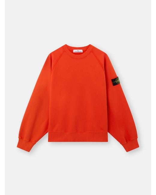 Stone Island 6100022 Brushed Organic Cotton Fleece in Red für Herren