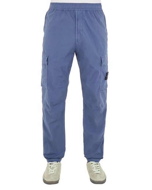 Stone Island Blue Trousers Cotton, Elastane for men