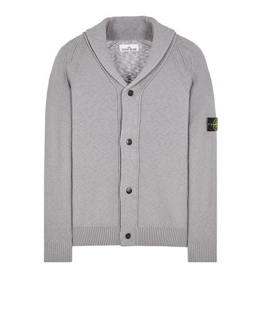 Stone Island Gray Sweater Cotton, Polyamide for men