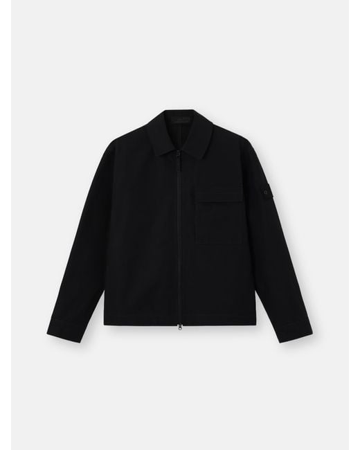 Stone Island Black 1200018 Weatherproof Cotton Canvas Ghost for men