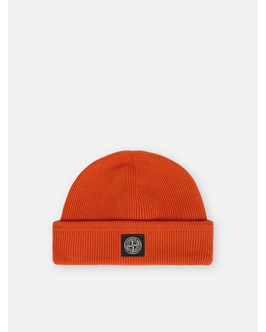 Stone Island Orange N100102 Ribbed Soft Organic Cotton for men