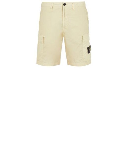 Stone Island Natural Bermuda Shorts Cotton, Elastane for men
