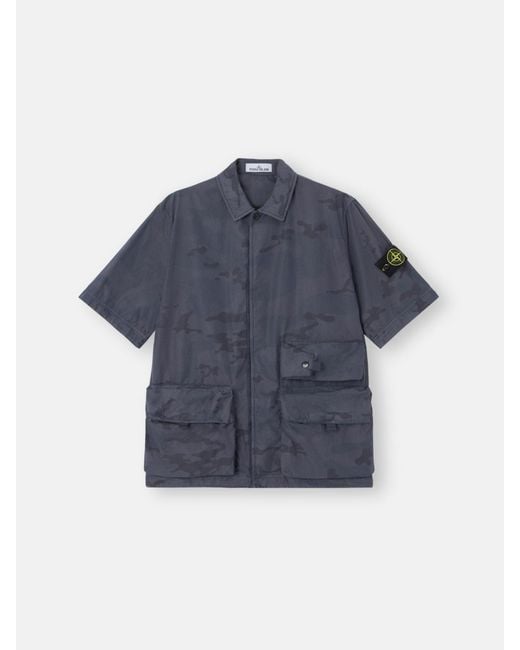 Stone Island Blue 1100024 Faded Camo Ripstop-Tc for men