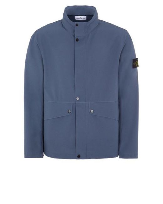 Stone Island Blue Lightweight Jacket Polyester, Elastane for men