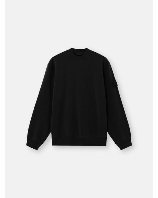 Stone Island Black 6100069 Stretch Cotton Fleece S. I. Ghost for men