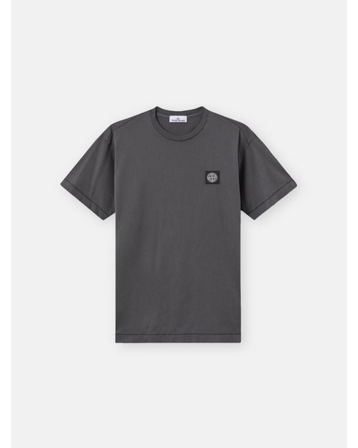 Stone Island Gray 2100027 60/2 Cotton Jersey for men