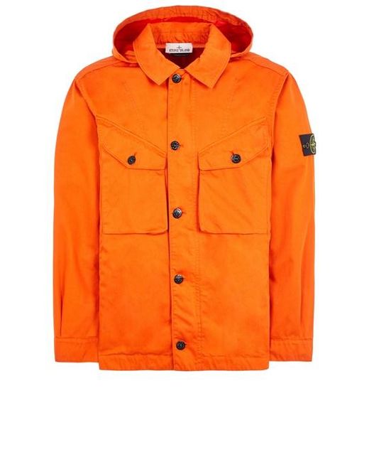 Stone Island Orange Lightweight Jacket Cotton for men
