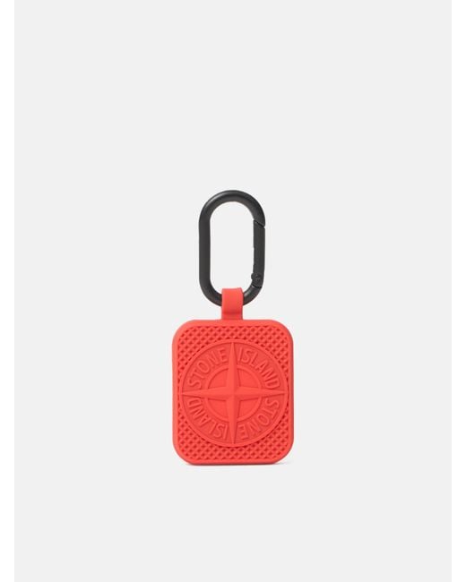 9800004 Rubberised Silicone di Stone Island in Red da Uomo