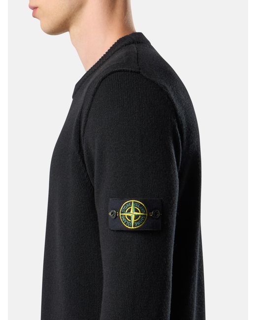5100072 Lambswool Stone Island de hombre de color Black