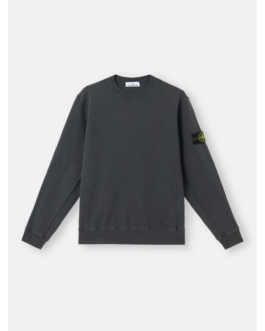 6100020 Malfilé Fleece 'Old' Effect di Stone Island in Black da Uomo