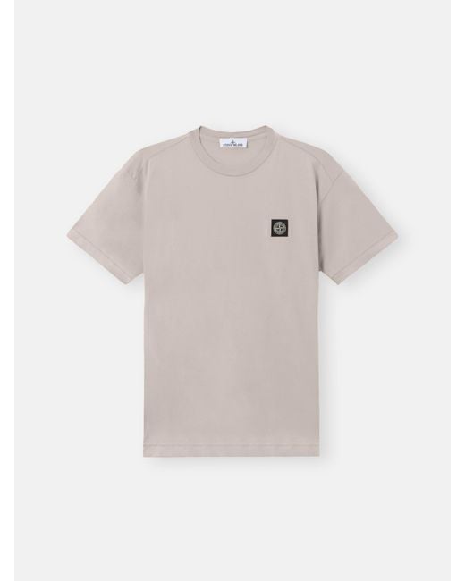 Stone Island White 2100027 60/2 Cotton Jersey for men