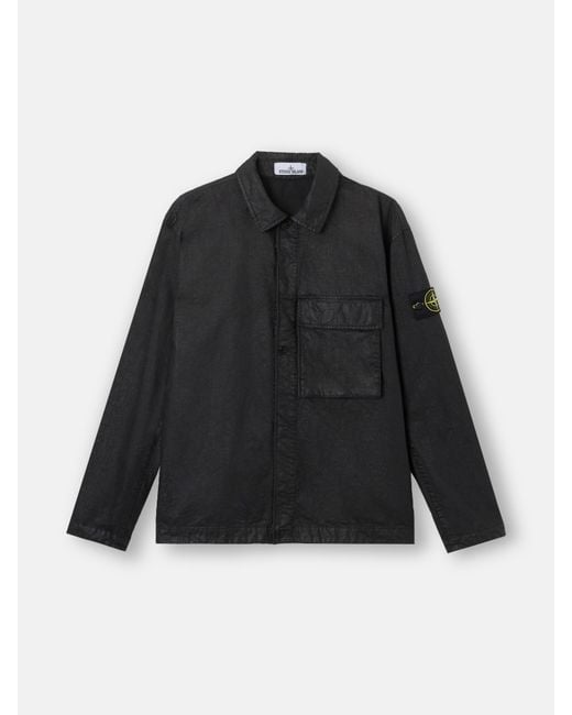 Stone Island Black 1200003 Organic-Look Nylon Panama-Tc for men