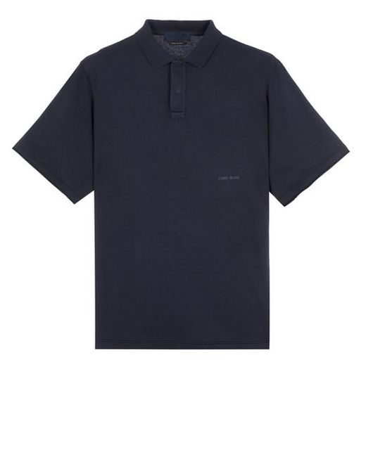 Stone Island Blue Polo Shirt Cotton for men