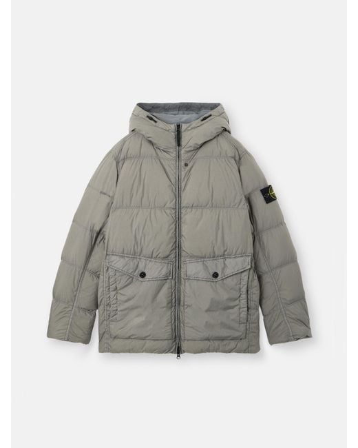 Stone Island 4100011 Crinkle Reps Ny, Recycled Nylon in Gray für Herren
