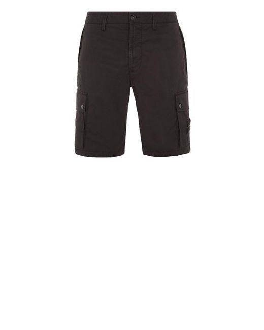 Stone Island Black Bermuda Shorts Cotton, Elastane for men