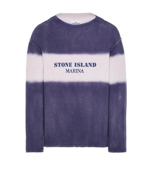 Stone Island Sweater baumwolle in Blue für Herren