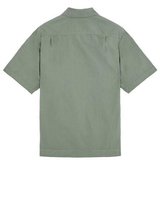 Camicie cotone di Stone Island in Green da Uomo