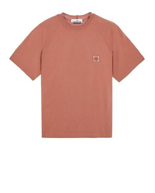 Stone Island Pink Short Sleeve T-shirt Cotton for men