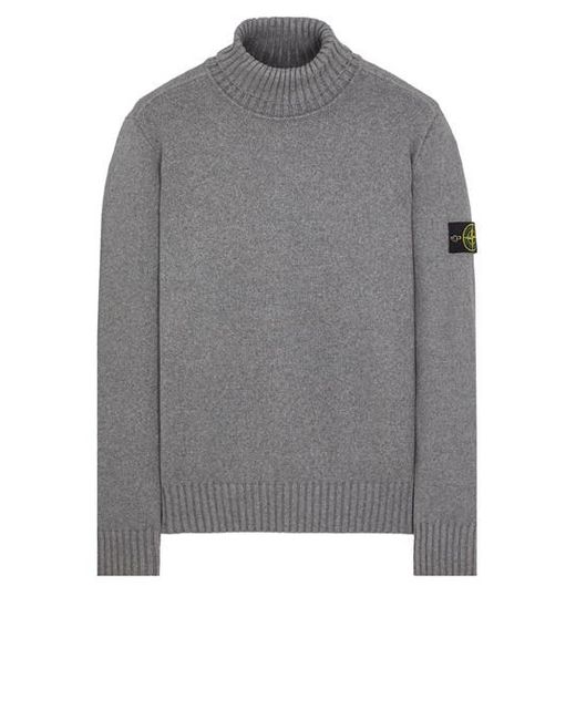 Stone Island Sweater baumwolle, elastomultiester in Gray für Herren