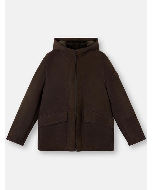 Stone Island Brown 0100004 Suede Sheepskin Ghost for men