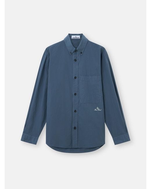 Stone Island Blue 1100002 Organic Cotton Tela 'Paracadute' for men