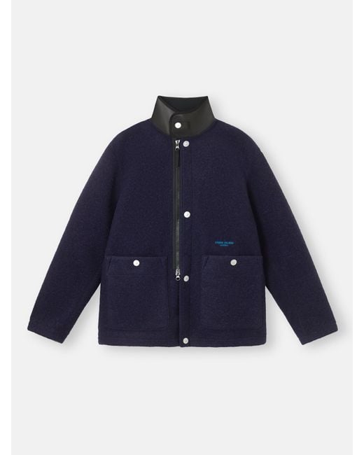Stone Island Blue Q100020 Felted Wool Polyester Marina for men