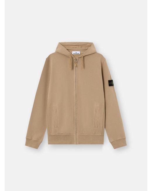 Stone Island Natural 6100067 Brushed Organic Cotton Fleece for men