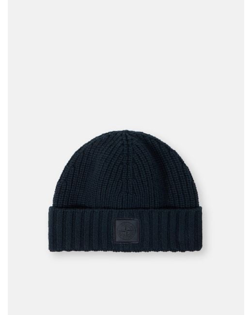 Stone Island Blue N100006 Cashmere S. I. Ghost for men