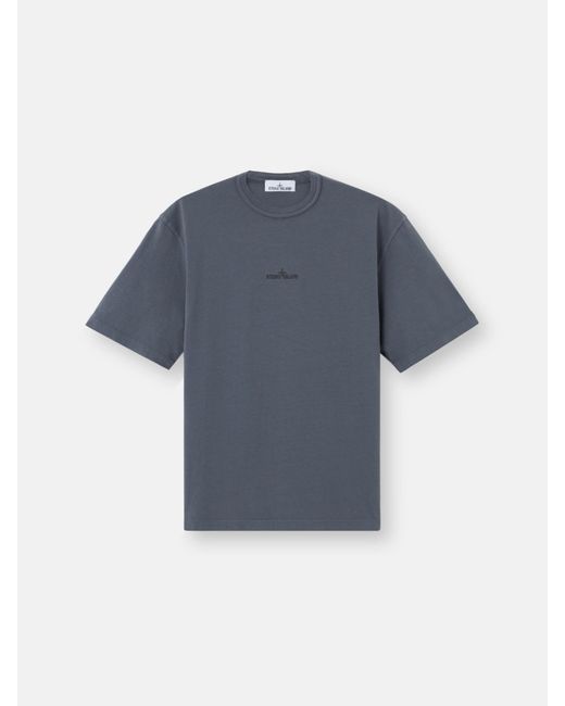 Stone Island Blue 2100025 Combed Organic Cotton Jersey for men