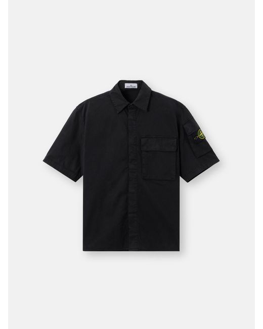 Stone Island Black 1100007 Supima Cotton Twill Stretch-Tc for men