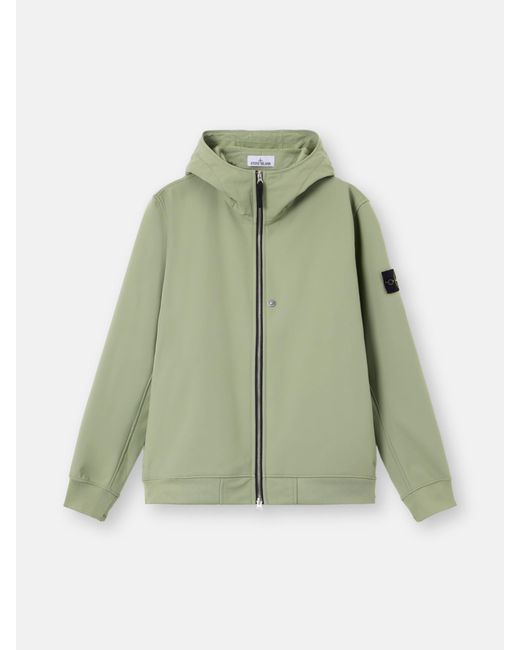 Stone Island Green Q100004 Soft Shell-R E. Dye Technology, Recycled Polyester for men