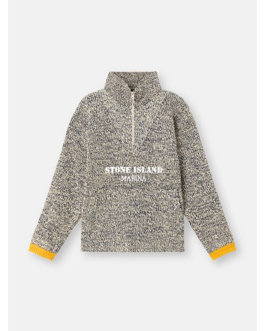 Stone Island Gray 5100034 Cotton-Linen-Polyester With Rubberised Effect Marina for men