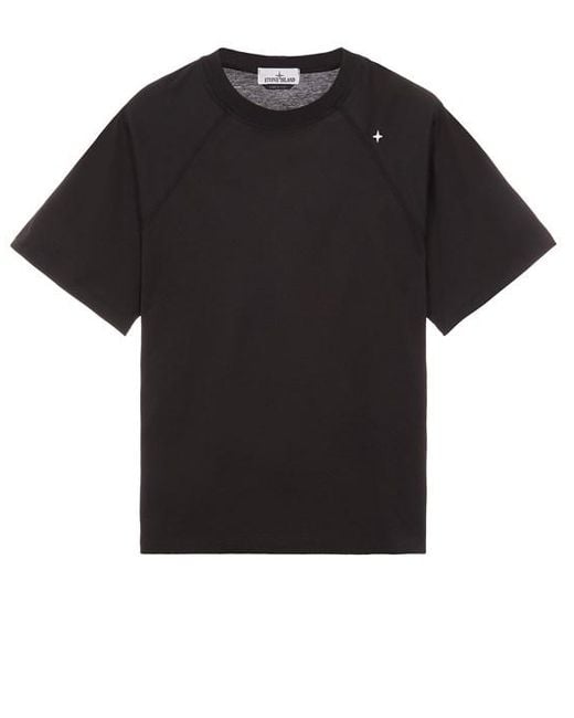 T-shirt a maniche corte cotone di Stone Island in Black da Uomo