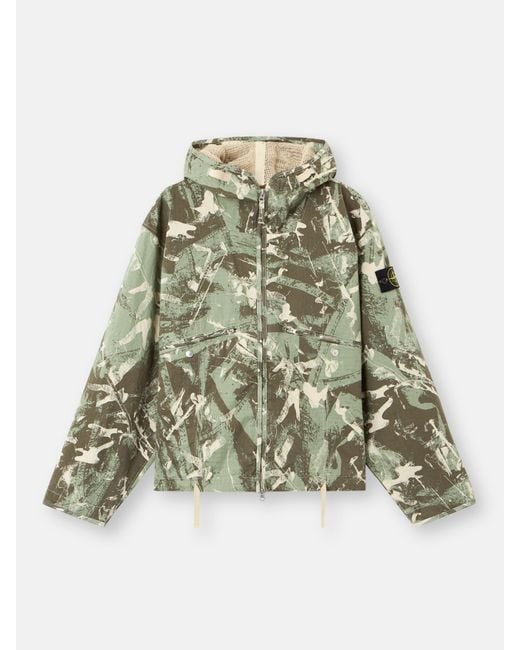 4100069 Scan Camo On Stretch Ripstop-Ovd Stone Island pour homme en coloris Green