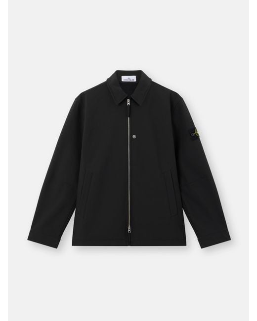 Q100003 Soft Shell-R E. Dye Technology, Recycled Polyester Stone Island de hombre de color Black