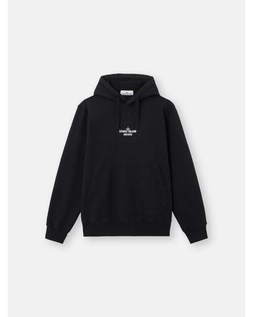 Stone Island Black 6100066 Cotton Fleece for men